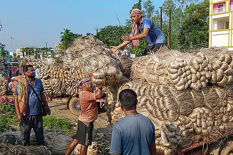 Jute market in Malda
